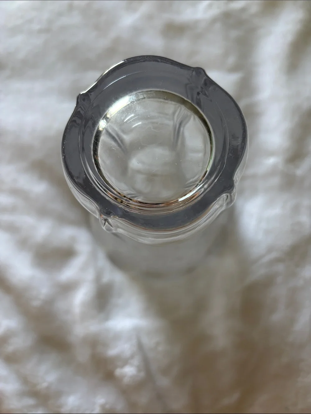 Vintage Crystal Rose-Trim Vase